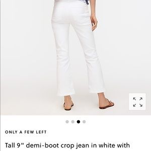 Jcrew - 28 Tall - Demi boot crop jean - white